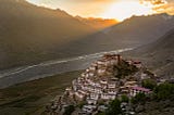 Kee monastery Tibetan Buddhist monastery Close to the Spiti River, in the Spiti Valley of Pinjoor, Himachal Pradesh, india