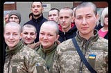 Female Ukrainian soldiers, shaved in russian captivity
