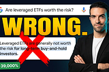 Thumbnail showing Henrique centieiro debunking Google’s warning about leveraged ETFs, with “WRONG.” in yellow and a +39,000% return tag.