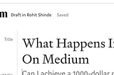What Happens If I Write Consistently On Medium