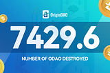 ODAO New Ecology Destroys 7,429.6 ODAO Tokens for the Second Time Announcement