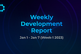 Weekly Development Report (Week-1)