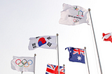 Various flags at the Olympics