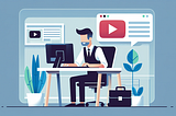 man creating youtube videos