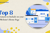 website’s home page features
