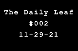 daily leaf #002
