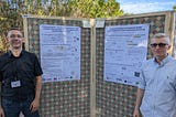 Prof. Andreas Both and Aleksandr Perevalov during the poster session at ESWC 2022