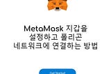 MetaMask 지갑을 설정하고 폴리곤 네트워크에 연결하는 방법