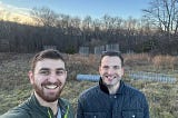 Jacob Dembitzer and James Pancetti planting Chestnuts