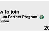 A hero image on how to join medium partner program