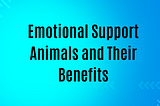 Understanding Emotional Support Animals and Their Benefits