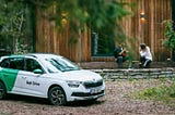 Bold Drive car in a rural area. Image from Bolt.eu.