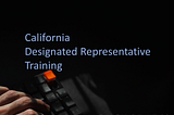 SkillsPlus International Inc. is the ONLY training company that is approved by the California Board of Pharmacy to provide California Designated Representative training programs for wholesalers, 3PL, and reverse distributors. Image of hands typing on a keyboard against a black background.