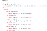 Pascal program to convert to Roman numerals. Follow link in text to the code on GitHub.