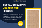 Surya Jute Woven JS2 Area Rug, 3'6 x 5'6