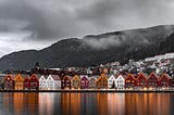 A row of Norweigan Homes