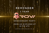 ROVI 1 Year Anniversary Wrap Up | The First Metaverse Companion Project