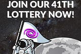 It’s our 41st Crypto Lottery!