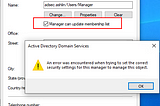 Delegating Manager can update membership list