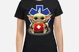 [AUTHETIC] Baby Yoda paramedic shirt