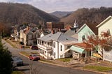 A view of Hinton, WV taken on a day in the fall