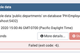 Fix for pgAdmin CSV import ‘Failed (exit code: -6)’ error (macOS)