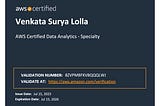 My Journey to Conquering the AWS Data Analytics Specialty Exam!