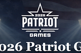 The Banner from the Patriot Games Website dark blue with white lettering.