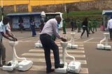 Wash Your Hands On The Walk:: Rwanda Installs Portable Washbasins In Public