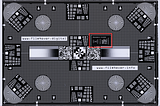 VLADS TEST TARGET on 35 mm Adox CMS Pro film. Note ten USAF 1951 Resolution power charts to help users assess resolution across the whole frame.