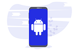 android phone with a robot illustration
