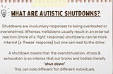 Autistic Shutdown Mode