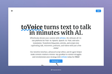toVoice — My First SaaS just Launched! And Here is How I Built It
