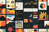 A screen filled with dashboards and components, effectively representing a library of design elements.