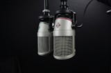 Two radio microphones together