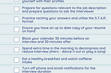 Interview Preparation Checklist