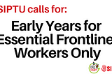 SIPTU calls for Early Years services to be strictly limited to essential frontline workers