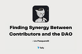 Finding Synergy Between Contributors and the DAO