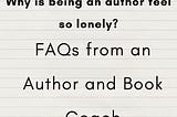 FAQ Wednesday with 5x Author and Book Coach — Let’s Talk About Feelings