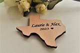 Add a Personal Touch to Your Wedding with Custom State Wedding Magnet Ornaments”