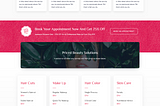 Makeup studio website