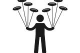 Graphic of a person spinning plates