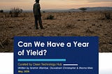 Can We Have a Year of Yield?
