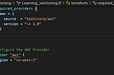 Terraform — Provider Versioning