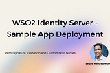 Testing out WSO2 Identity Server sample apps