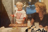 Photo of author at table when he was young.