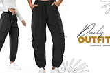 Women’s Parachute Cargo Pants with Pockets