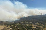 The Rumba Dump fire, 12 November. Taken from the air by NSW RFS observer