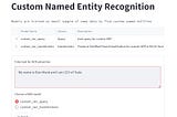 NLP-Custom Named Entity Recognition