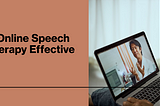 online speech therapy